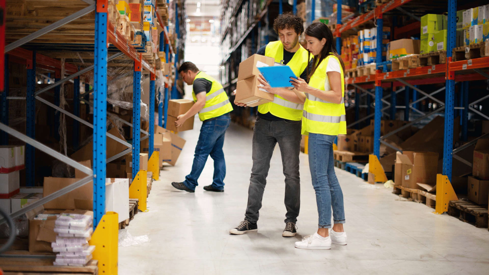Stacket fashion warehouse floor workflow screen for receiving, picking, packing, and returns