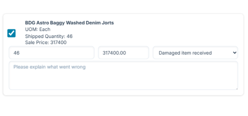 Stacket returns grading workflow screen for apparel reverse logistics
