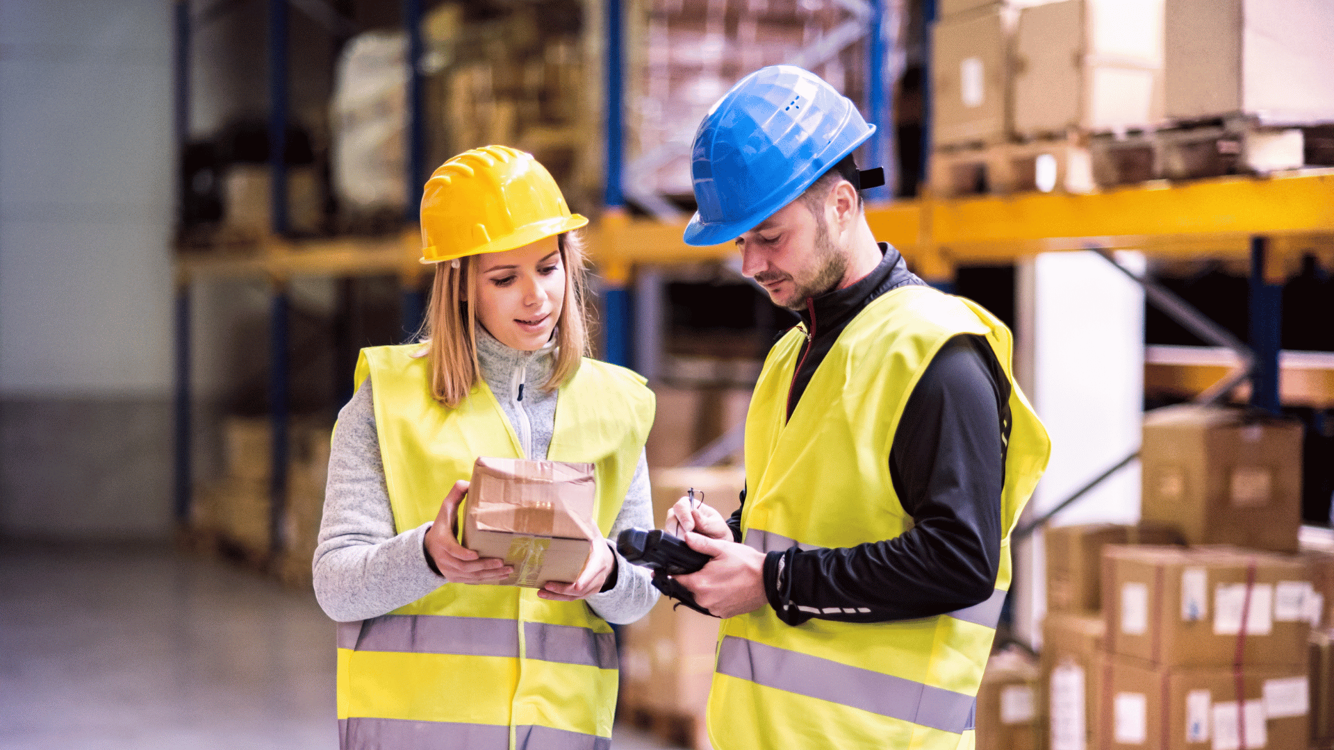Warehouse worker scanning inventory in Stacket WMS