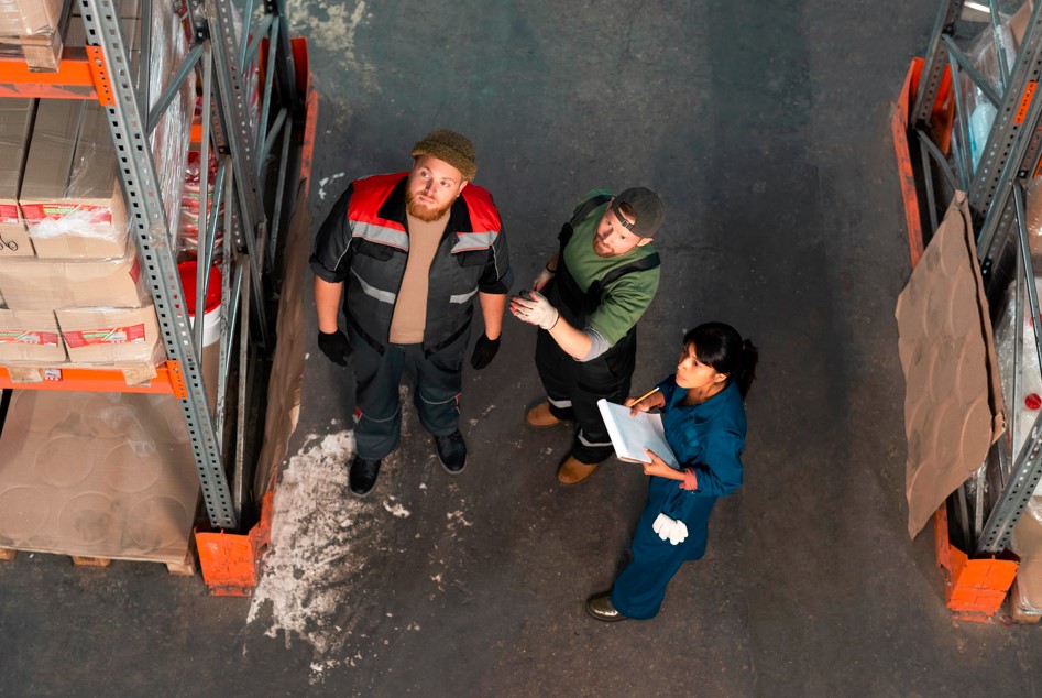 Warehouse worker scanning an inbound batch on Stacket WMS