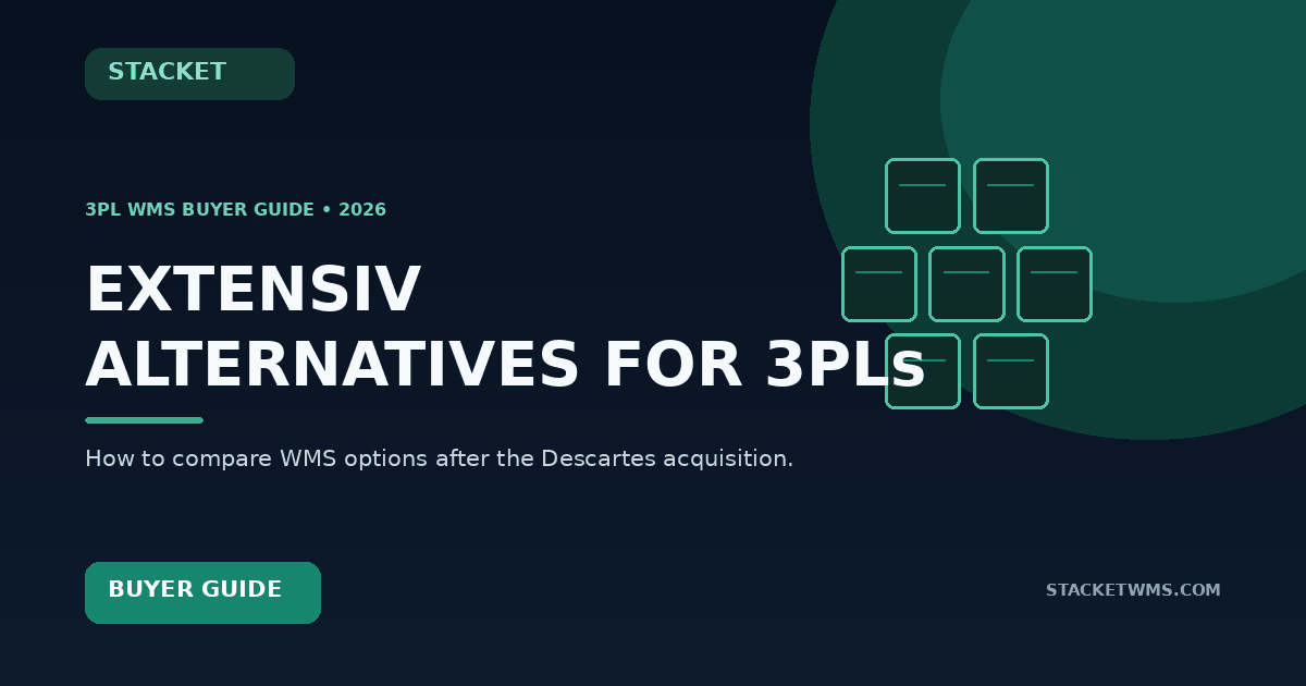 Stacket guide to evaluating Extensiv alternatives for 3PL warehouse operations